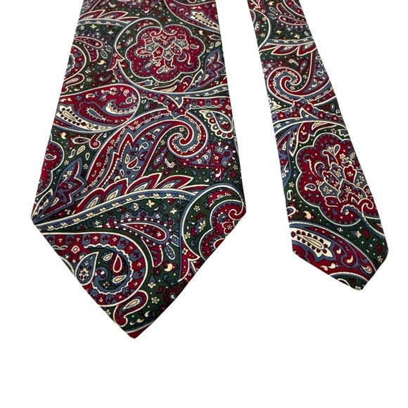 Vintage NOS Polo Ralph Lauren Paisley Necktie Silk Hand Made Preppy Collegecore - Picture 2 of 10